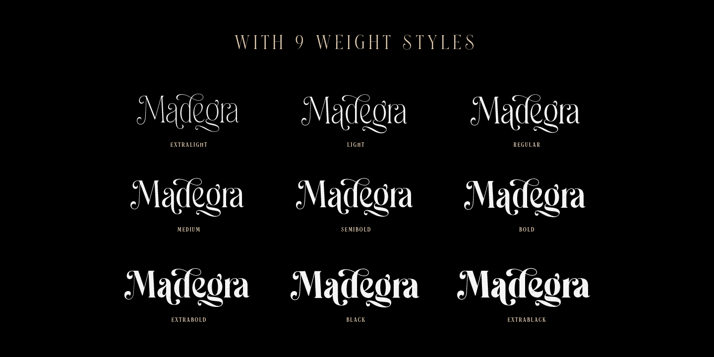 Example font Madegra #10